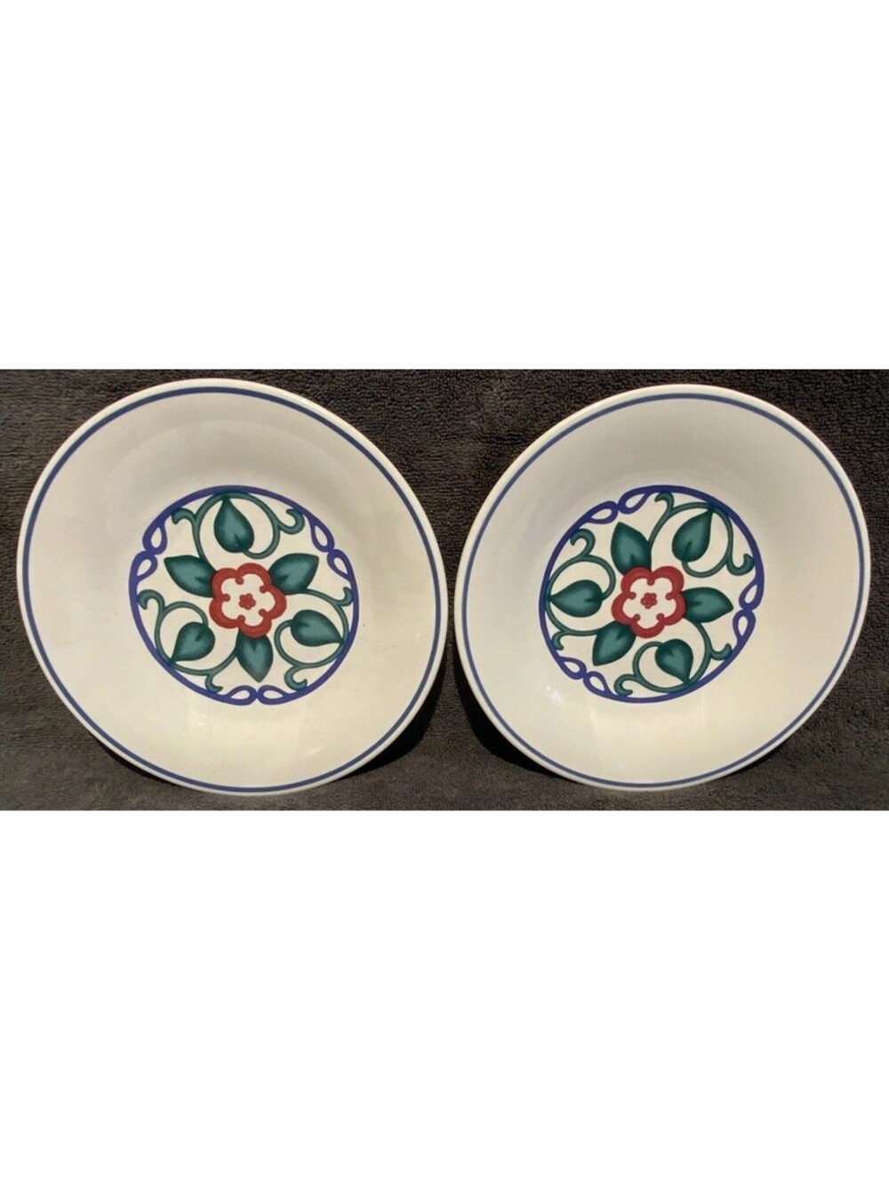 Vintage Pfaltzgraff 7.25”W Stoneware Arbor Vine Salad Plates - Set of Two